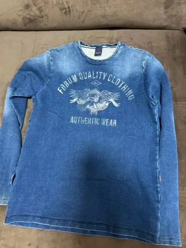 Blusa Jeans Fórum tamanho M