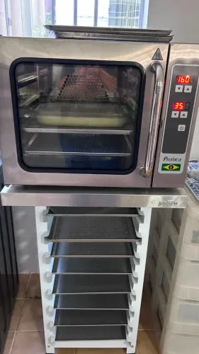Forno Miniconv Elétrico Sem Vapor Prática Convecção Turbo Inox 220 V Com Visor Semi Novo