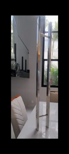 Puxador de aço inox