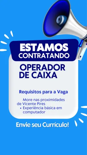 VAGA DE OPERADOR DE CAIXA