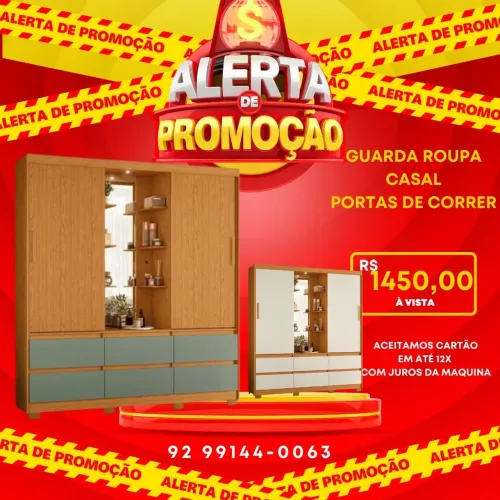 Guarda roupa casal portas de correr