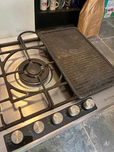 Cooktop Elettromec 5 bocas 70 cm com suporte para wok e chapa
