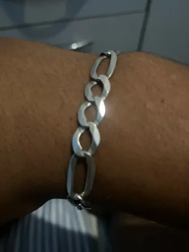Pulseira de prata filé