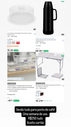 Vendo tudo para ponto de café 