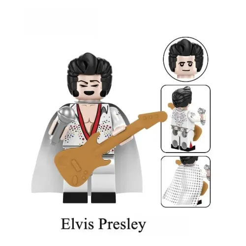 Elvis Presley minifigure o rei do rock n roll de 5cm Miniatura