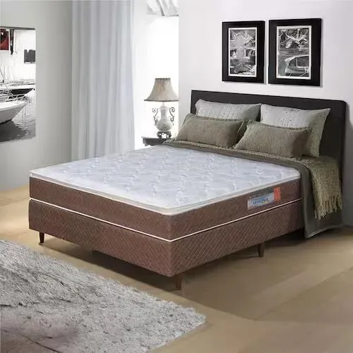 Cama Box de Casal Umaflex Berlim com Pillow Top e Molas Ensacadas 72x138x188 cm - CastorBr