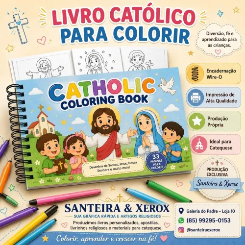 Livro de pintar (os santos católicos para colorir)