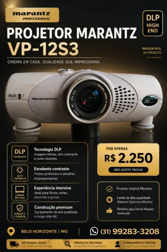 Projetor Marantz VP-12S3 DLP High-End | Cinema em Casa | Qualidade Top