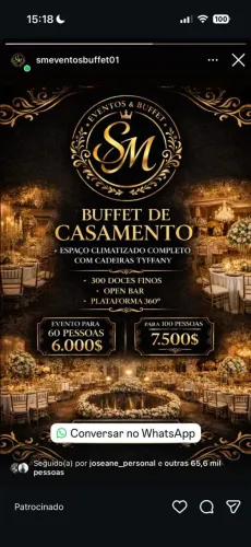 buffet adulto com Open bar 