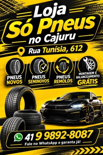 Pneus Novos / Semi Novos ORIGINAIS e Remolds GRÁTIS Montagem e Balanceamento Loja Só Pneus