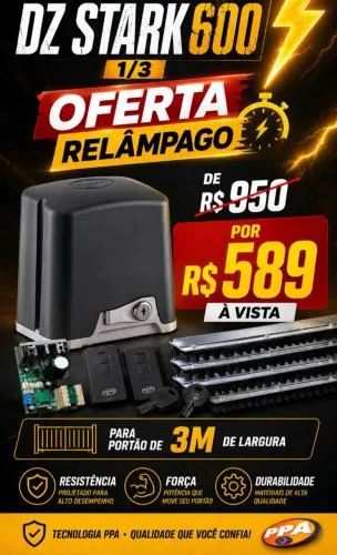 Portão eletrônico, oferta relâmpago para Maringá e Sarandi