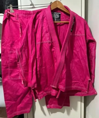 Kimono rosa infantil 