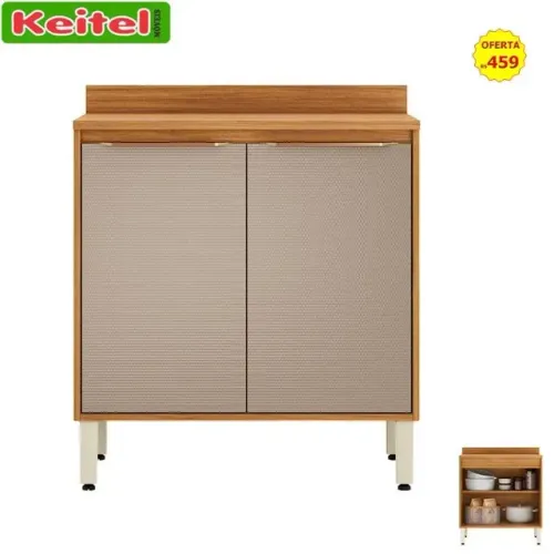 Balcão 80 Com Tampo Plena Cor Cinamomo / Nude 100% MDF