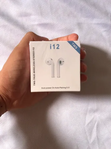 Fone de Ouvido Bluetooth i12 TWS Sem Fio - Pronta Entrega