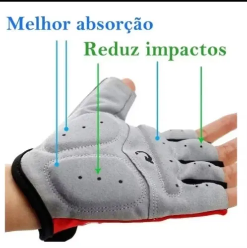 Luvas Ciclismo / Moto/Academia/Bike - Camurça /Gel