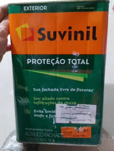 Tintas Suvinil proteção total + fosco completo cor crômio pouco usada