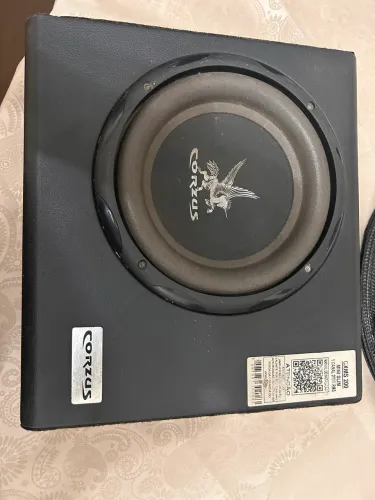 Caixa Amplificada Corzus Cxs 200w Slim Rms Sub Grave 8 Mini