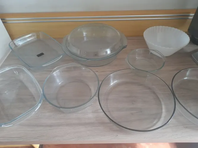 Travessas de vidro diferentes tamanhos