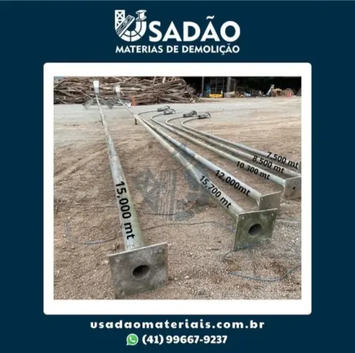 Postes Galvanizados a Fogo com Sapatas e Pétalas