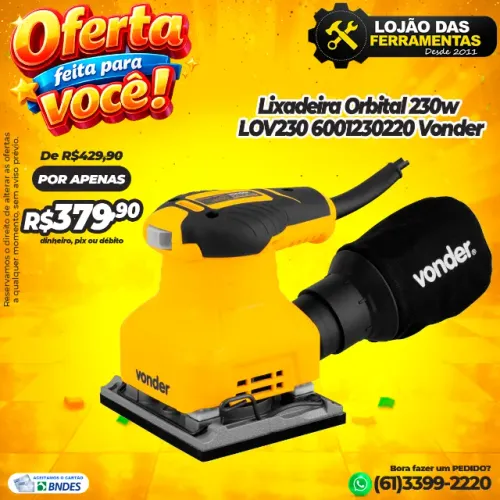 Lixadeira Orbital 230w LOV230 6001230220 Vonder