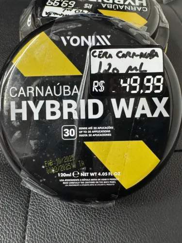 Vonixx cera carnaúba híbrid wax 120ml na oferta só 39,00