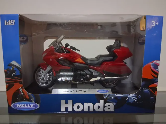 Miniatura Moto Welly Honda Gold Wing Escala 1/18