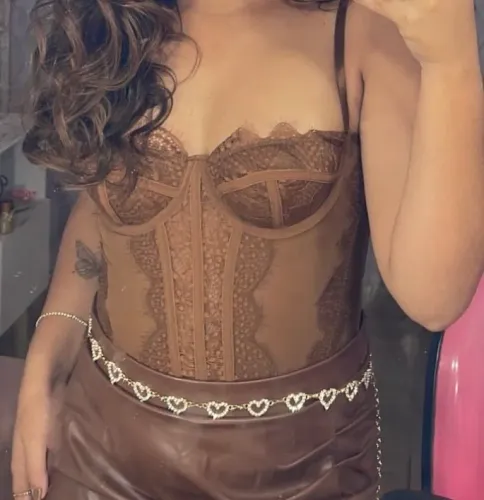 Vendo corset feminino marrom P/Pp