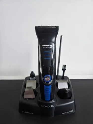 Kit Aparador Mondial SuperGroom-10 Bivolt - Muito Conservado + 10 Acessórios