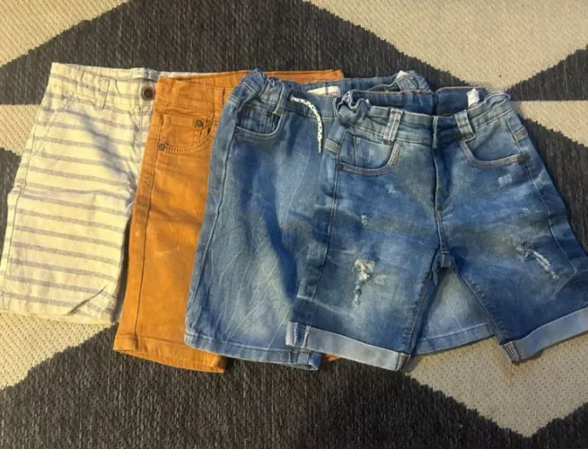 Lote BERMUDA JEANS/SARJA 6 anos menino