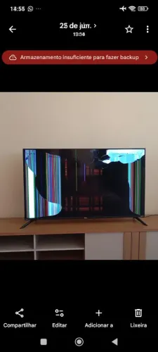 Tv 50 Philco retirada de peças