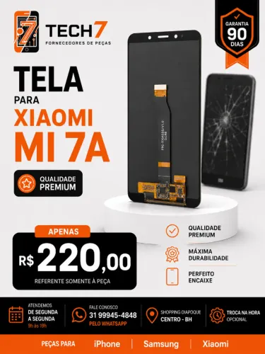 Tela Xiaomi Mi 7A - Bom Custo-Beneficio com Garantia de 90 Dias