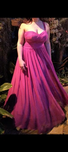 Vestido de Festa Longo Rosa Fúcsia GG - Usado 1 vez