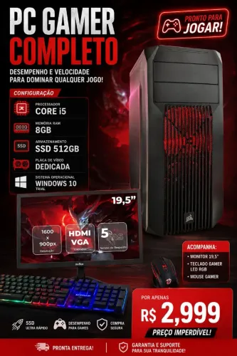 PC GAMER Core i5 10a OBS NÃo TROCO