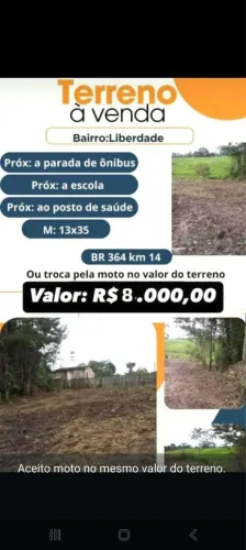 Terreno com acesso ao asfalto