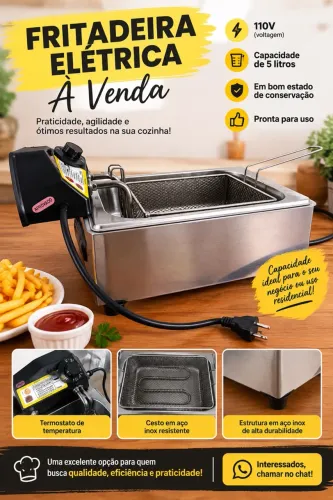Fritadeira elétrica econômica de 5 litros