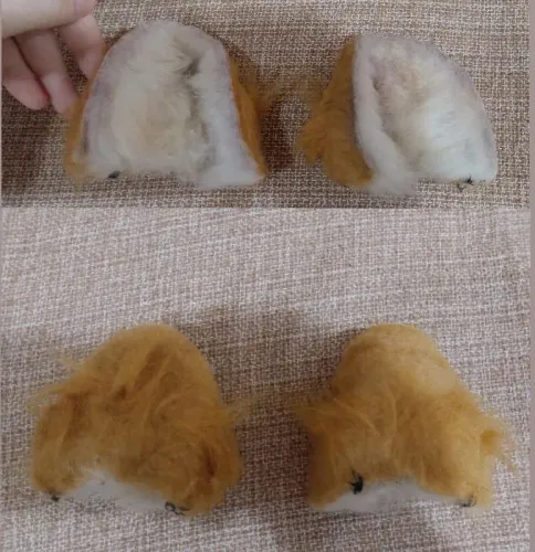 Rabo e orelhas de guaxinim para cosplay 