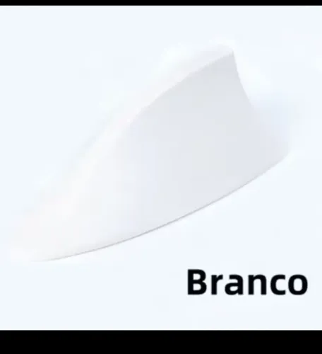 Antena tubarão  branca com fio pra rádio 