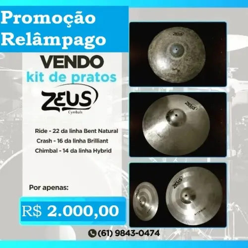 Kit de Pratos Zeus, acompanha bag.