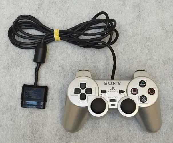 Controle PlayStation 2 Prata original 