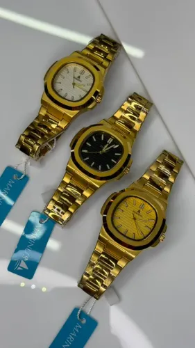 Relógio Masculino Marinus Luxo Dourado e Prateado Resistente à Água