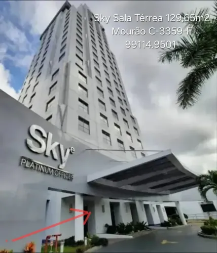 Sala térrea com 129,65m2 no SKY Platinum Offices. Completa. Próximo a Bola das Letras no D