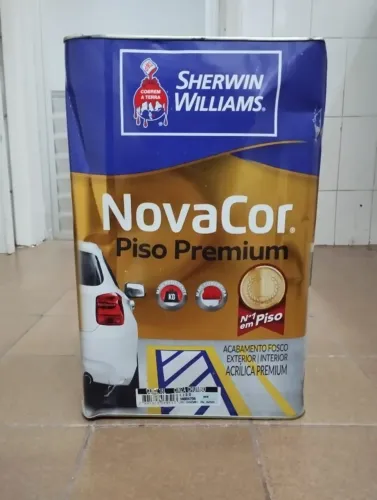 Tinta Sherwim Williams Novacor Piso Premium Acrílica Fosco Cinza Chumbo 18 Litros