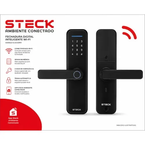 Fechadura Digital Inteligente Wi-Fi Steck]