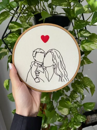 bordado personalizado de foto 16 cm sob encomenda , presente com significado e feito à mão