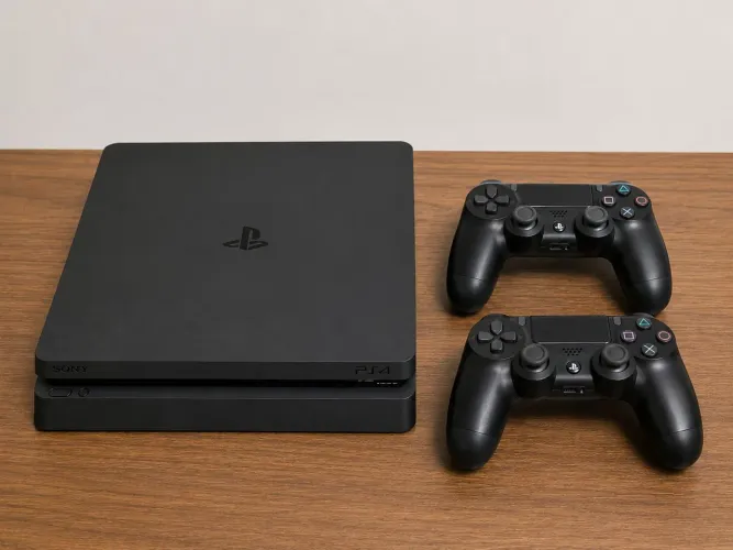 PS4 Slim 1TB com 2 Controles originais e 10 Jogos | GTA V, FC 24, FIFA 23 e Mais