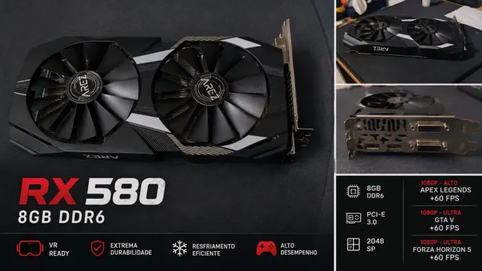 Rx 580 8gb DDR6 TROCO