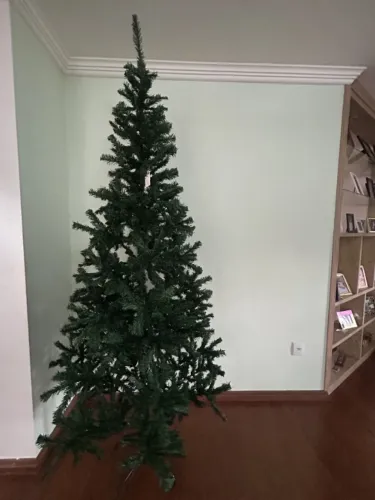 arvore de natal 220cm x 120cm - 840 galhos - Pinheiro Verde escuro
