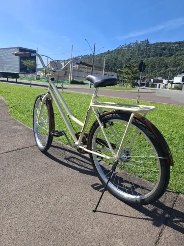 Bicicleta Retrô Vintage Aro 26 Bege/Marrom - NOVA (Zero KM!)