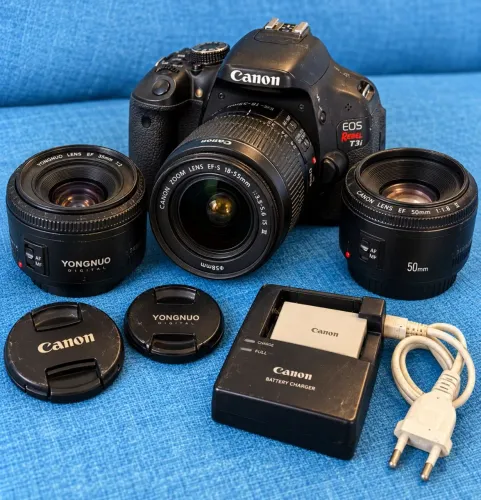 Canon EOS Rebel T3i + 3 Lentes | 18-55 + 50mm + 35mm | Kit Completo