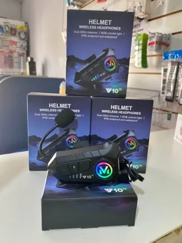 Fone Bluethooth v10 para capacete de moto